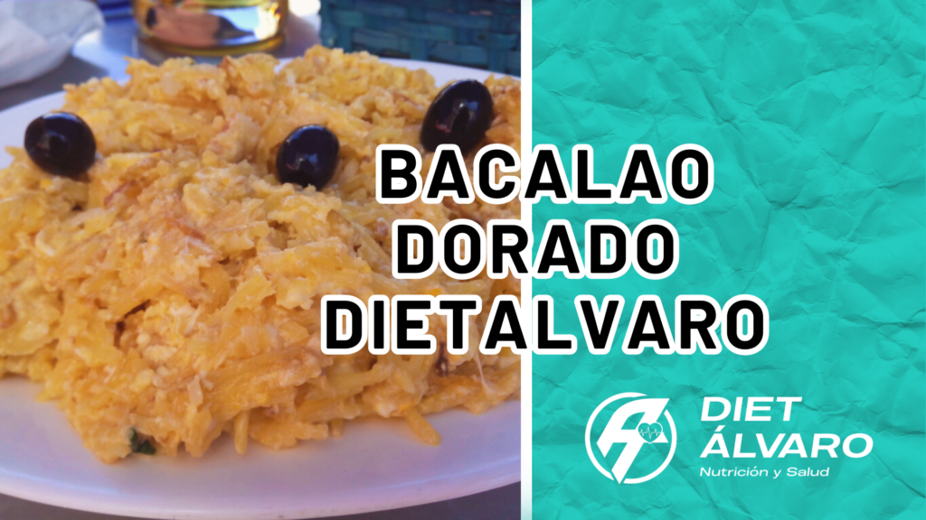 Plato de Bacalao Dorado Dietalvaro con Calabacín , Bacalao y Huevos