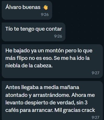 Mensaje real: ahora me levanto despierto de verdad